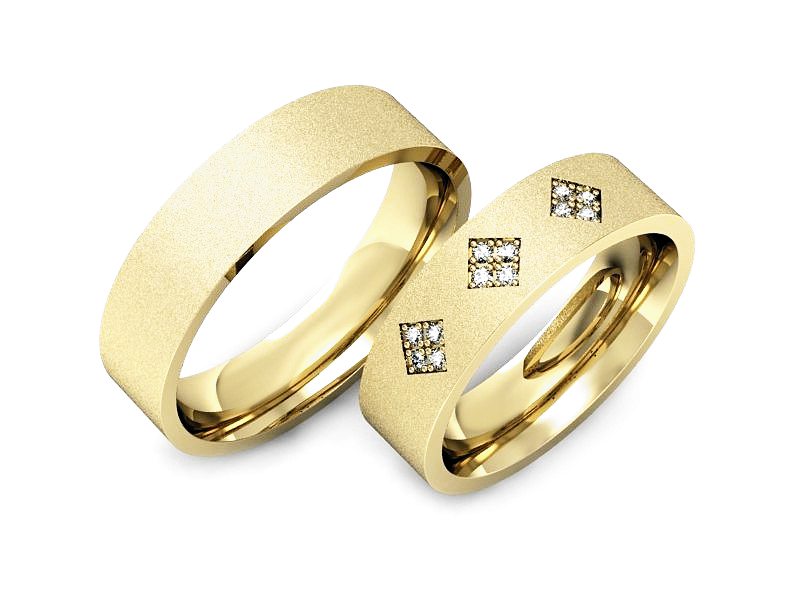 Obrączki z diamentami nowoczesne obrączki - P55170T81zms — zdjęcie 3