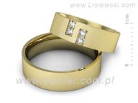 Obrączki ślubne obrączki z diamentami złote żółte złoto 14k - p60130T64zms- 2