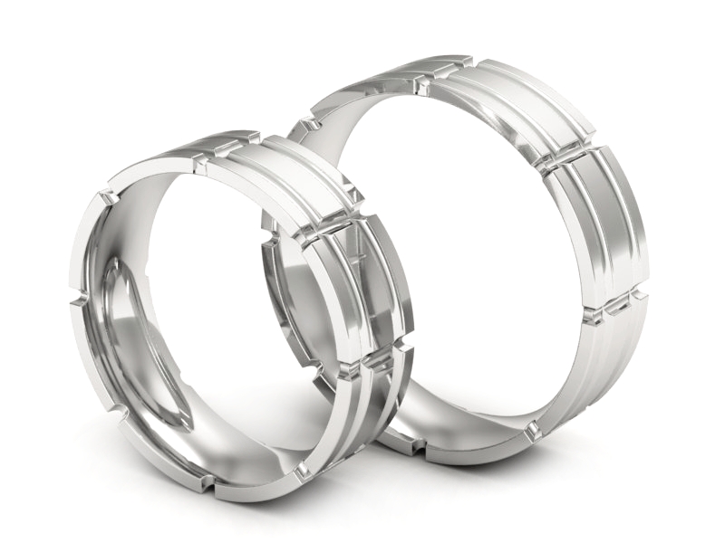 Obrączki białe złoto obrączki klasyczne 585 - p60145111b — zdjęcie 3