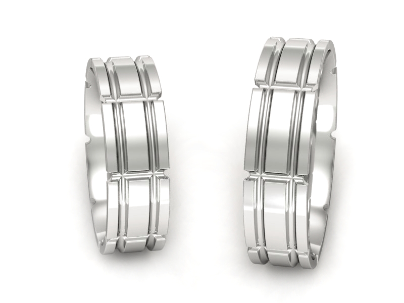 Obrączki białe złoto obrączki klasyczne 585 - p60145111b