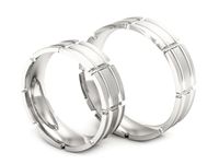Obrączki ślubne białe złoto obrączki klasyczne próby 585 - p60145111bmp- 3