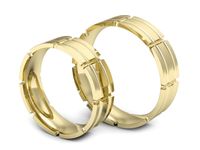 Obrączki ślubne żółte złoto obrączki klasyczne próba 585 - p60145111z- 3