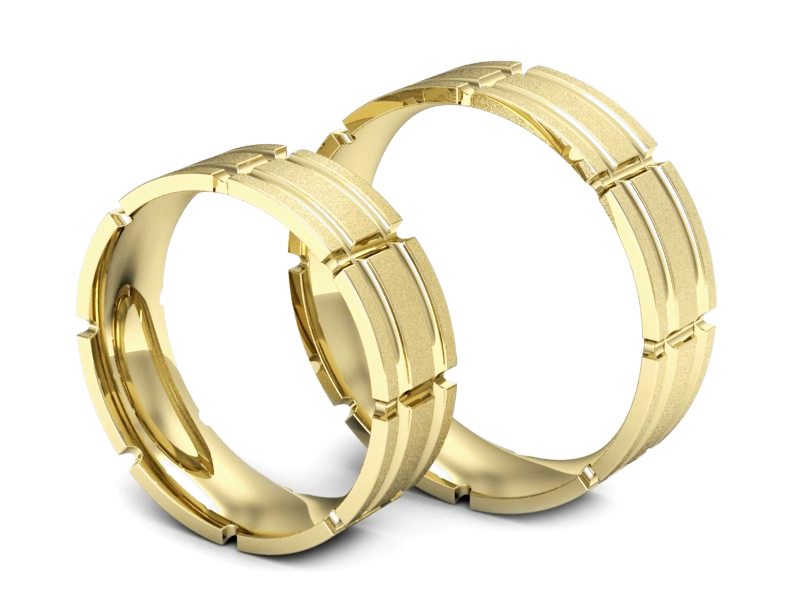 Obrączki żółte złoto obrączki klasyczne 585 - p60145111zms — zdjęcie 3