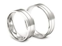 Obrączki ślubne białe złoto obrączki klasyczne 585 - p60145317b- 3