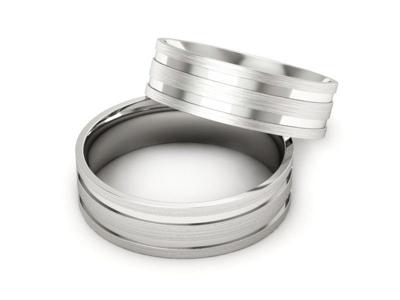 Obrączki białe złoto obrączki klasyczne 585 - p60145317bmp — zdjęcie 2