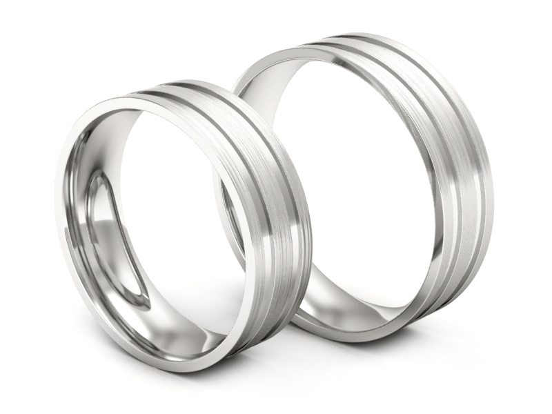 Obrączki białe złoto obrączki klasyczne 585 - p60145317bmp — zdjęcie 3