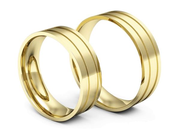 Obrączki ślubne żółte złoto obrączki klasyczne próba 585 - p60145317z- 1