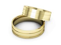Obrączki ślubne żółte złoto obrączki klasyczne próba 585 - p60145317z- 2