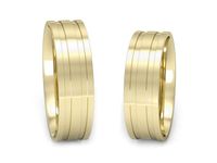 Obrączki ślubne żółte złoto obrączki klasyczne próba 585 - p60145317z- 3