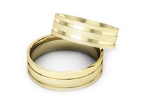 Obrączki ślubne żółte złoto obrączki klasyczne próba 585 - p60145317zms- 2