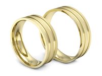 Obrączki ślubne żółte złoto obrączki klasyczne próba 585 - p60145317zms- 3
