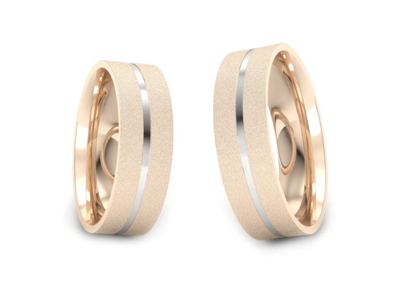 Obrączki biało różowe złoto obrączki złote 585 - p60145318c — zdjęcie 3
