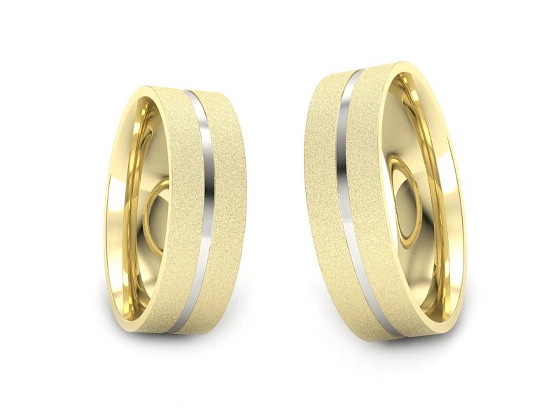 Obrączki biało żółte złoto obrączki złote - p60145318z — zdjęcie 3