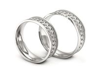 Obrączki ślubne białe złoto obrączki klasyczne 585 - P60150T202b- 3