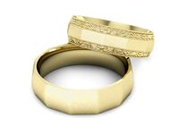 Obrączki ślubne żółte złoto obrączki klasyczne próba 585 - P60150T214zms- 2