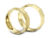 Obrączki ślubne żółte złoto obrączki klasyczne próba 585 - P60150T214zms- 3