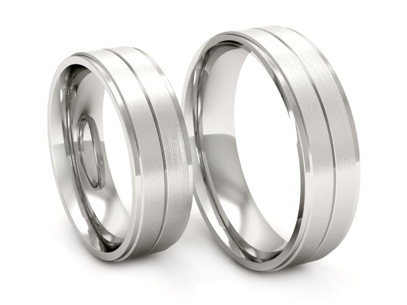 Obrączki białe złoto obrączki klasyczne 585 - P60160309bmp — zdjęcie 3