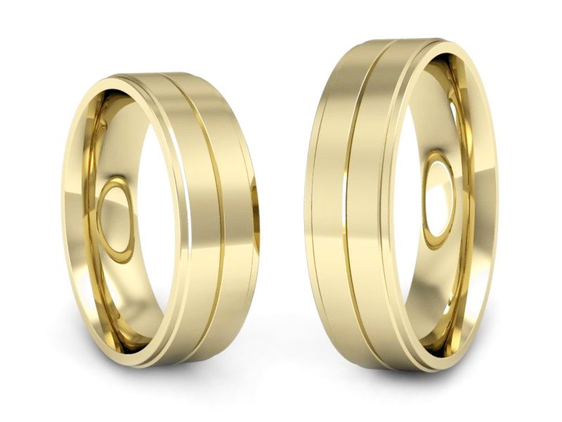 Obrączki żółte złoto obrączki klasyczne 585 - P60160309z — zdjęcie 3