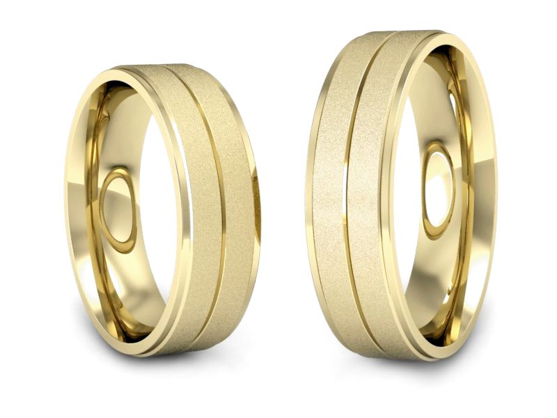Obrączki żółte złoto obrączki klasyczne 585 - P60160309zms — zdjęcie 3