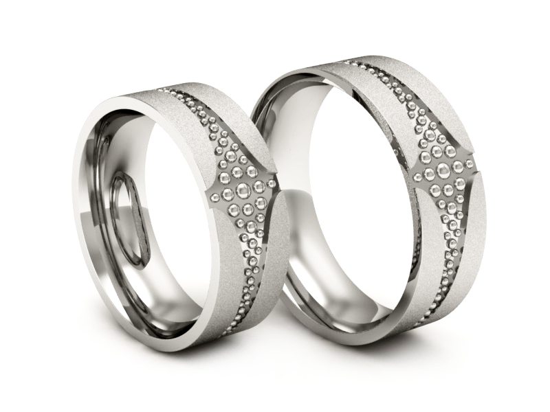 Obrączki białe złoto obrączki klasyczne 585 - P60160T174bms