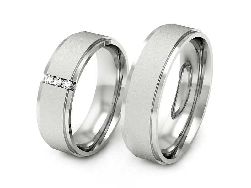 Obrączki zlote z diamentami nowoczesne - P60170T99bms — zdjęcie 3