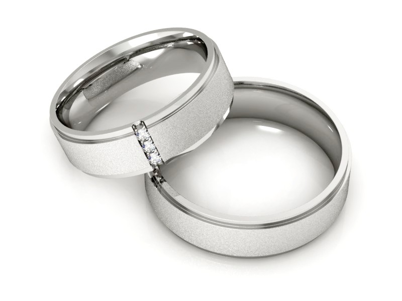 Obrączki zlote z diamentami nowoczesne - P60170T99bms — zdjęcie 2