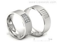 Obrączki ślubne obrączki złote z brylantami białe złoto 585 - P70170T17bms- 3