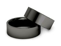 Obrączki ślubne czarne złoto obrączki klasyczne 585 - P70180t237cz- 2