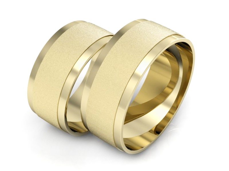 Obrączki żółte złoto obrączki klasyczne 585 - P80090T138zms