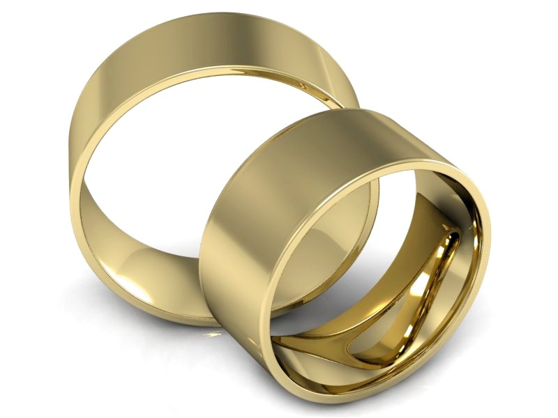 Obrączki żółte złoto obrączki klasyczne 585 - P80110T110z — zdjęcie 3