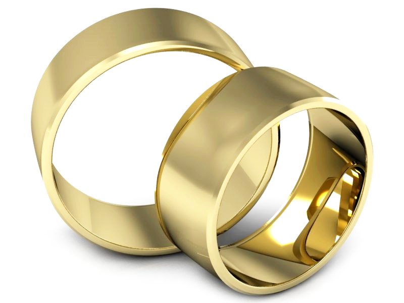 Obrączki żółte złoto obrączki klasyczne 585 - P80110T117z — zdjęcie 3