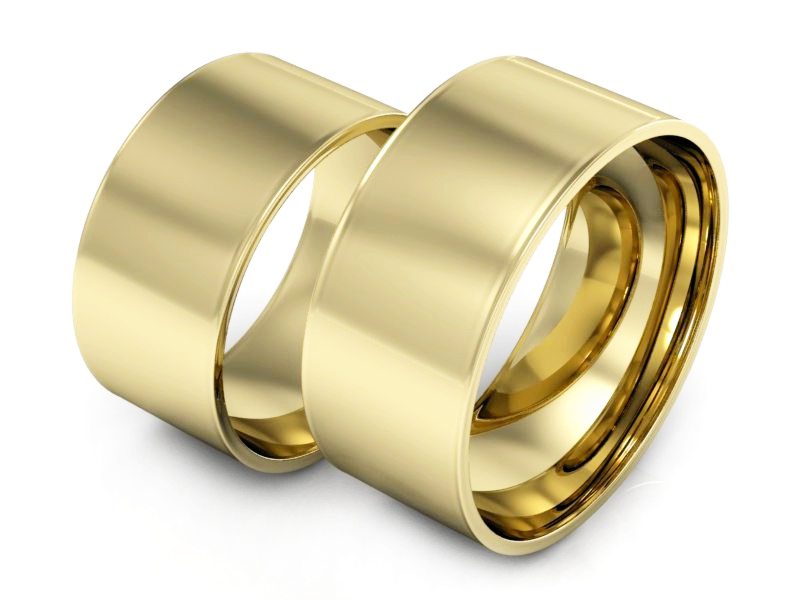 Obrączki żółte złoto obrączki klasyczne 585 - P90110T111z