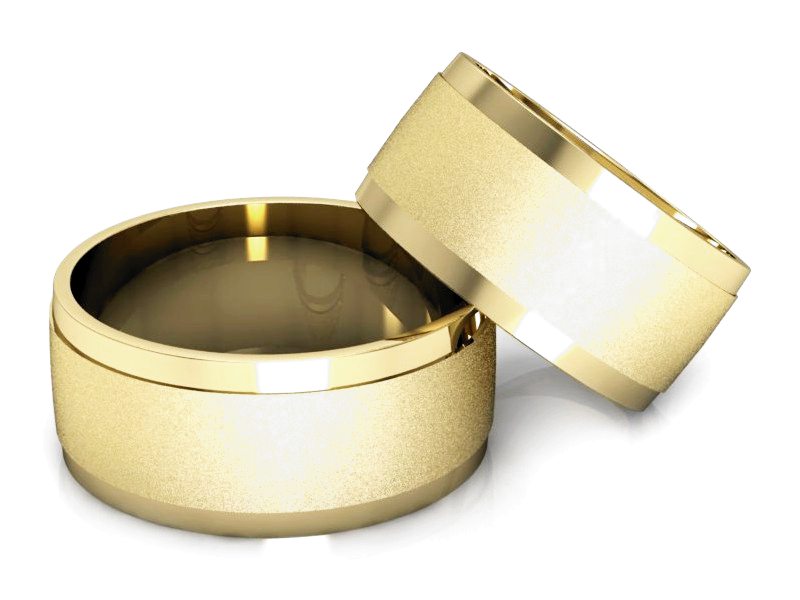 Obrączki żółte złoto obrączki klasyczne 585 - P90110T139zms — zdjęcie 2