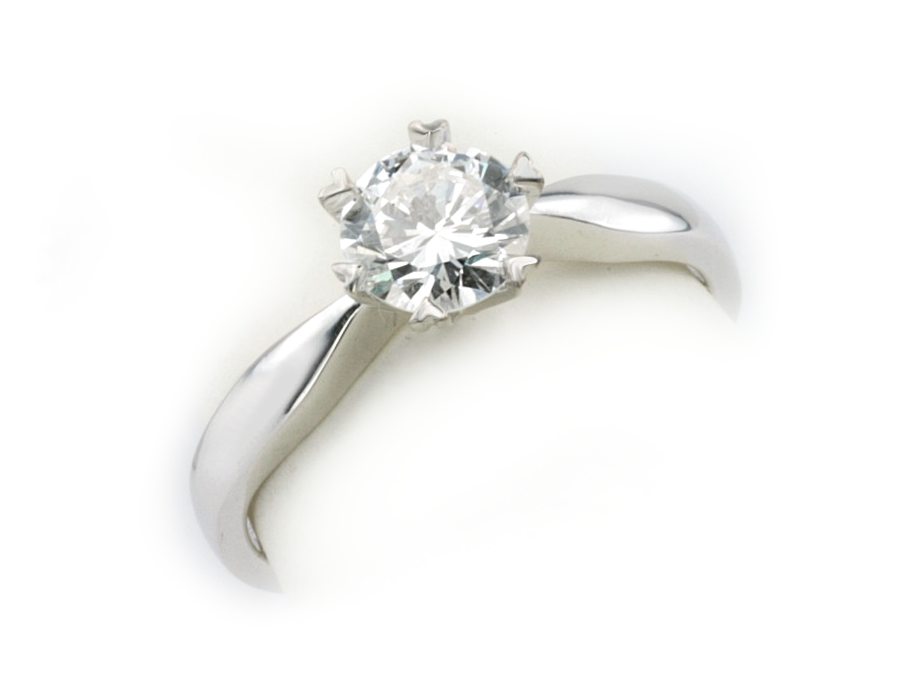 Pierścionek z palladu z brylantem próba 850 - pll_1197_Vvs_F — zdjęcie 3