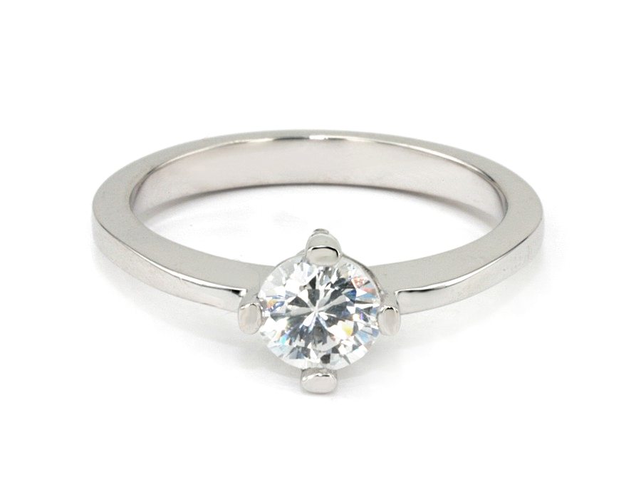 Pierścionek z palladu z brylantem próba 850 - pll_20009_Vs_G — zdjęcie 2