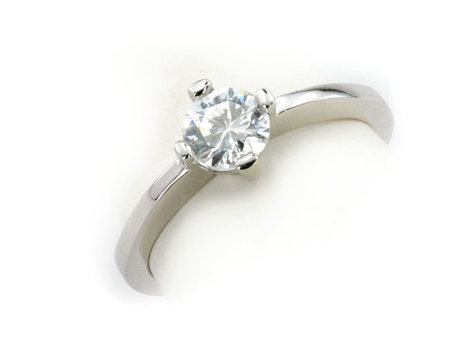 Pierścionek z palladu z brylantem próba 850 - pll_20009_Vs_G — zdjęcie 3