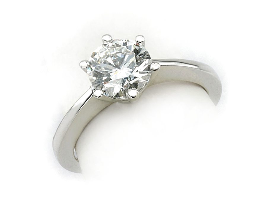 Pierścionek z palladu z brylantem próba 850 - pll_20025_VS_G — zdjęcie 3