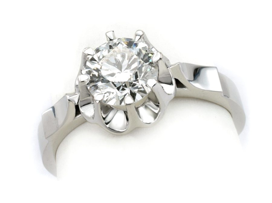 Pierścionek z palladu z brylantem 850 - pll_20040br_VS_F — zdjęcie 3