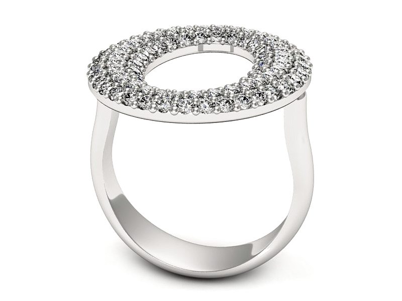 Pierścionek z palladu z brylantami 850 - pll_w00018br_Si_H — zdjęcie 3