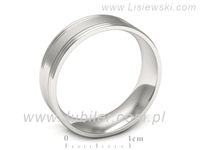 Obrączka pierścionek białe złoto próba 585 - ps60145237b1- 3