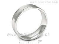 Obrączka pierścionek białe złoto próba 585 - ps60145237b1- 3