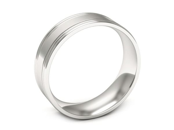 Obrączka pierścionek białe złoto próba 585 - ps60145237b1
