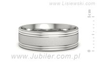 Obrączka pierścionek białe złoto próba 585 - ps60145237bms- 2