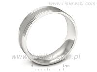 Obrączka pierścionek białe złoto próba 585 - ps60145237bms- 3