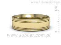 Obrączka pierścionek żółte złoto próba 585 - ps60145237z1- 2