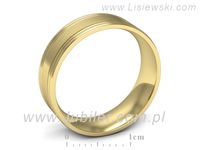 Obrączka pierścionek żółte złoto próba 585 - ps60145237z1- 3