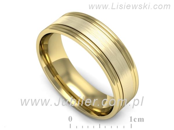 Obrączka pierścionek żółte złoto próba 585 - ps60145237zmp- 1