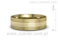 Obrączka pierścionek żółte złoto próba 585 - ps60145237zmp- 2