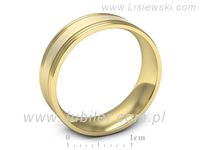 Obrączka pierścionek żółte złoto próba 585 - ps60145237zmp- 3