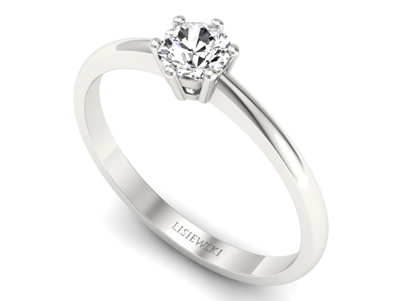 Pierścionek z platyny z brylantem - pt20003br_VS_G — zdjęcie 3